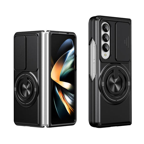 Lens Sliding Window Multifunctional Magnetic Shockproof Phone Case, For Galaxy Z Fold3 5G