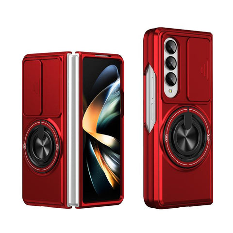 Lens Sliding Window Multifunctional Magnetic Shockproof Phone Case, For Galaxy Z Fold3 5G