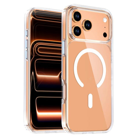 Crystal Transparent Magnetic Phone Case, For iPhone 18 Pro / 17 Pro, For iPhone 18 Pro Max / 17 Pro Max