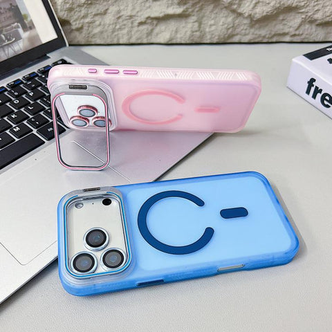 Vitality Eagle Eye Lens Kickstand Magnetic Phone Case, For iPhone 17 Pro Max, For iPhone 17 Pro