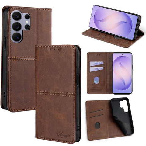 Cow Texture Magnetic Leather Phone Case, For Samsung Galaxy S26+ 5G, For Samsung Galaxy S26 Ultra 5G, For Samsung Galaxy S26 5G