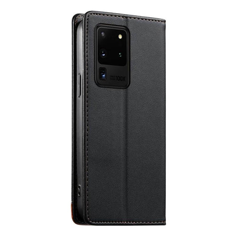 Dierfeng Splicing Strong Magnetic RFID Vegan Leather Phone Case, For Samsung Galaxy S20 Ultra, For Samsung Galaxy S20, For Samsung Galaxy S20+