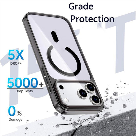 Crystal Colorful Magnetic Phone Case, For iPhone 18 Pro Max / 17 Pro Max, For iPhone 18 Pro / 17 Pro