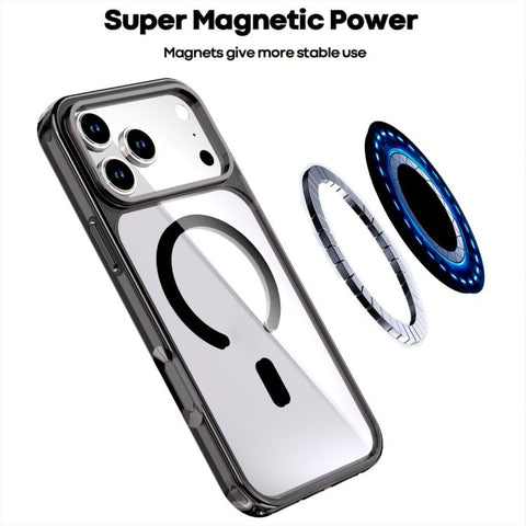 Crystal Colorful Magnetic Phone Case, For iPhone 18 Pro Max / 17 Pro Max, For iPhone 18 Pro / 17 Pro