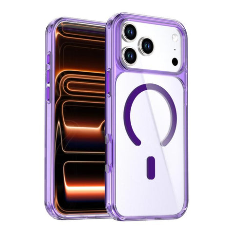 Crystal Colorful Magnetic Phone Case, For iPhone 18 Pro Max / 17 Pro Max, For iPhone 18 Pro / 17 Pro