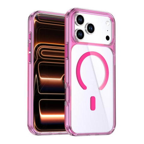 Crystal Colorful Magnetic Phone Case, For iPhone 18 Pro Max / 17 Pro Max, For iPhone 18 Pro / 17 Pro