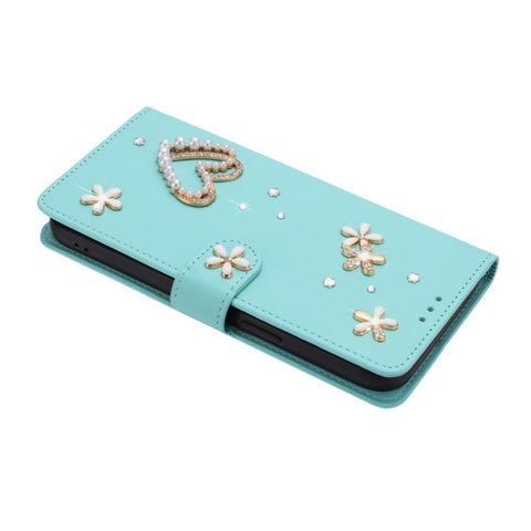 ZS01 Double-Layer Heart Floral Vegan Leather Phone Case with Wrist Strap, For iPhone 18 Pro / 17 Pro, For iPhone 18 Pro Max / 17 Pro Max, For iPhone 17e / 16e, For iPhone 17, For iPhone Air, For iPhone 16 Pro Max