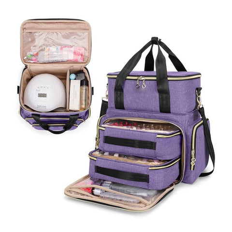 Detachable Two-tier Nail Polish Carrying Storage Box