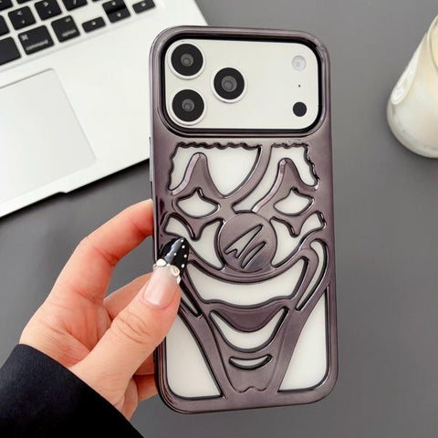 Electroplated Hollow Out Clown Heat Dissipation TPU Phone Case, For iPhone 18 Pro / 17 Pro, For iPhone 18 Pro Max / 17 Pro Max, For iPhone 17, For iPhone 16 Pro Max, For iPhone 16 Pro, For iPhone 16