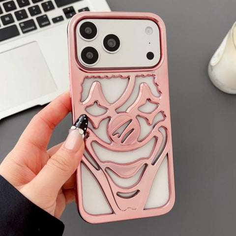 Electroplated Hollow Out Clown Heat Dissipation TPU Phone Case, For iPhone 18 Pro / 17 Pro, For iPhone 18 Pro Max / 17 Pro Max, For iPhone 17, For iPhone 16 Pro Max, For iPhone 16 Pro, For iPhone 16
