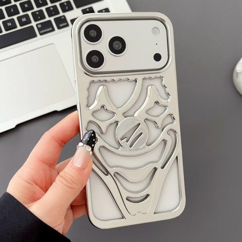 Electroplated Hollow Out Clown Heat Dissipation TPU Phone Case, For iPhone 18 Pro / 17 Pro, For iPhone 18 Pro Max / 17 Pro Max, For iPhone 17, For iPhone 16 Pro Max, For iPhone 16 Pro, For iPhone 16