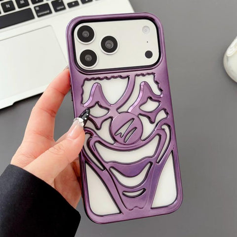 Electroplated Hollow Out Clown Heat Dissipation TPU Phone Case, For iPhone 18 Pro / 17 Pro, For iPhone 18 Pro Max / 17 Pro Max, For iPhone 17, For iPhone 16 Pro Max, For iPhone 16 Pro, For iPhone 16