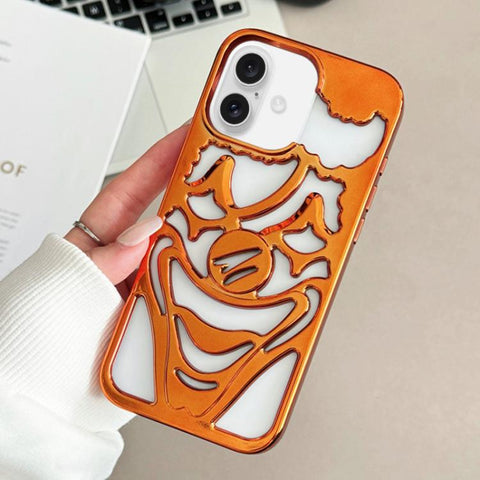 Electroplated Hollow Out Clown Heat Dissipation TPU Phone Case, For iPhone 18 Pro / 17 Pro, For iPhone 18 Pro Max / 17 Pro Max, For iPhone 17, For iPhone 16 Pro Max, For iPhone 16 Pro, For iPhone 16