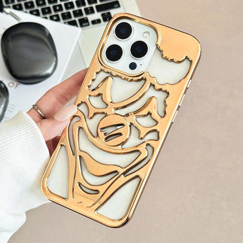Electroplated Hollow Out Clown Heat Dissipation TPU Phone Case, For iPhone 18 Pro / 17 Pro, For iPhone 18 Pro Max / 17 Pro Max, For iPhone 17, For iPhone 16 Pro Max, For iPhone 16 Pro, For iPhone 16