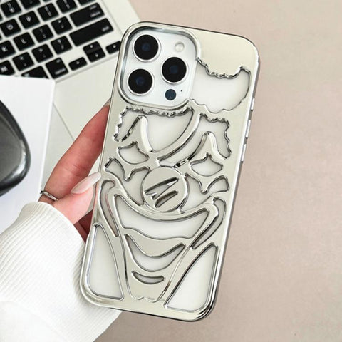 Electroplated Hollow Out Clown Heat Dissipation TPU Phone Case, For iPhone 18 Pro / 17 Pro, For iPhone 18 Pro Max / 17 Pro Max, For iPhone 17, For iPhone 16 Pro Max, For iPhone 16 Pro, For iPhone 16