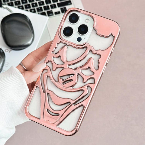 Electroplated Hollow Out Clown Heat Dissipation TPU Phone Case, For iPhone 18 Pro / 17 Pro, For iPhone 18 Pro Max / 17 Pro Max, For iPhone 17, For iPhone 16 Pro Max, For iPhone 16 Pro, For iPhone 16
