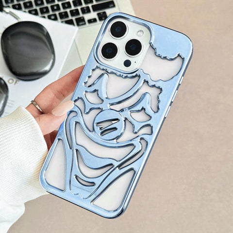 Electroplated Hollow Out Clown Heat Dissipation TPU Phone Case, For iPhone 18 Pro / 17 Pro, For iPhone 18 Pro Max / 17 Pro Max, For iPhone 17, For iPhone 16 Pro Max, For iPhone 16 Pro, For iPhone 16
