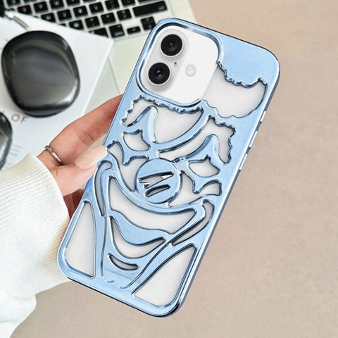 Electroplated Hollow Out Clown Heat Dissipation TPU Phone Case, For iPhone 18 Pro / 17 Pro, For iPhone 18 Pro Max / 17 Pro Max, For iPhone 17, For iPhone 16 Pro Max, For iPhone 16 Pro, For iPhone 16