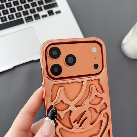 Electroplated Hollow Out Clown Heat Dissipation TPU Phone Case, For iPhone 15 Pro Max, For iPhone 15 Pro, For iPhone 15, For iPhone 14, For iPhone 14 Pro, For iPhone 14 Pro Max