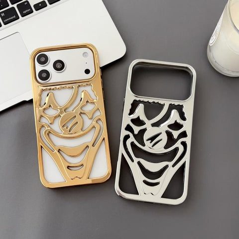 Electroplated Hollow Out Clown Heat Dissipation TPU Phone Case, For iPhone 18 Pro / 17 Pro, For iPhone 18 Pro Max / 17 Pro Max, For iPhone 17, For iPhone 16 Pro Max, For iPhone 16 Pro, For iPhone 16