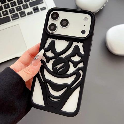 Oil Spraying Hollow Out Clown Heat Dissipation TPU Phone Case, For iPhone 18 Pro / 17 Pro, For iPhone 18 Pro Max / 17 Pro Max, For iPhone 17, For iPhone 16 Pro Max, For iPhone 16 Pro, For iPhone 16
