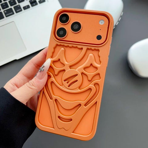 Oil Spraying Hollow Out Clown Heat Dissipation TPU Phone Case, For iPhone 18 Pro / 17 Pro, For iPhone 18 Pro Max / 17 Pro Max, For iPhone 17, For iPhone 16 Pro Max, For iPhone 16 Pro, For iPhone 16