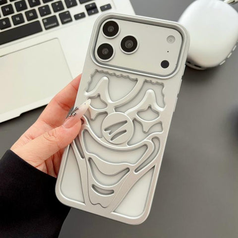 Oil Spraying Hollow Out Clown Heat Dissipation TPU Phone Case, For iPhone 18 Pro / 17 Pro, For iPhone 18 Pro Max / 17 Pro Max, For iPhone 17, For iPhone 16 Pro Max, For iPhone 16 Pro, For iPhone 16