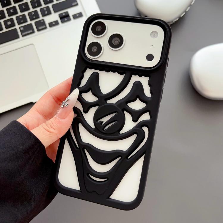 Oil Spraying Hollow Out Clown Heat Dissipation TPU Phone Case, For iPhone 18 Pro / 17 Pro, For iPhone 18 Pro Max / 17 Pro Max, For iPhone 17, For iPhone 16 Pro Max, For iPhone 16 Pro, For iPhone 16