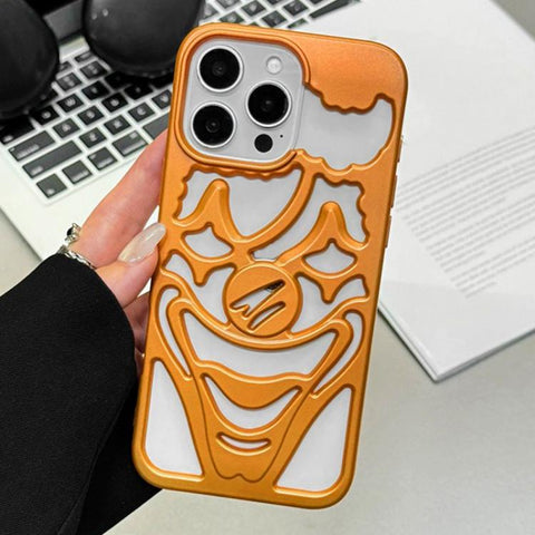 Oil Spraying Hollow Out Clown Heat Dissipation TPU Phone Case, For iPhone 18 Pro / 17 Pro, For iPhone 18 Pro Max / 17 Pro Max, For iPhone 17, For iPhone 16 Pro Max, For iPhone 16 Pro, For iPhone 16