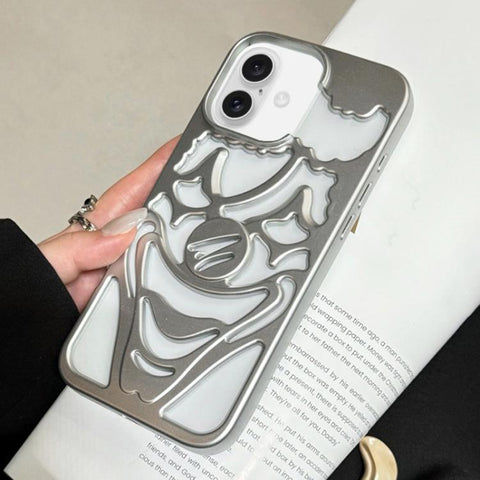 Oil Spraying Hollow Out Clown Heat Dissipation TPU Phone Case, For iPhone 18 Pro / 17 Pro, For iPhone 18 Pro Max / 17 Pro Max, For iPhone 17, For iPhone 16 Pro Max, For iPhone 16 Pro, For iPhone 16
