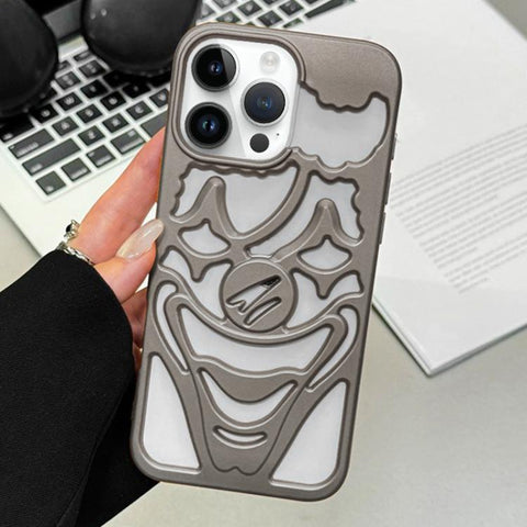 Oil Spraying Hollow Out Clown Heat Dissipation TPU Phone Case, For iPhone 13 Pro Max, For iPhone 13 Pro, For iPhone 13