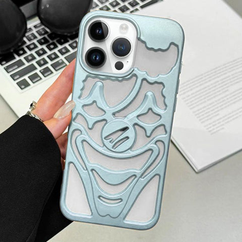 Oil Spraying Hollow Out Clown Heat Dissipation TPU Phone Case, For iPhone 13 Pro Max, For iPhone 13 Pro, For iPhone 13