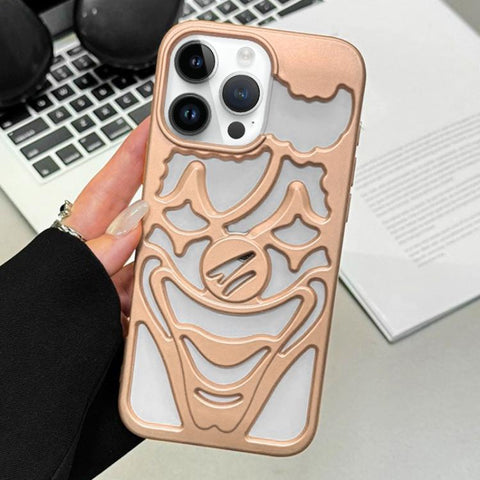 Oil Spraying Hollow Out Clown Heat Dissipation TPU Phone Case, For iPhone 13 Pro Max, For iPhone 13 Pro, For iPhone 13