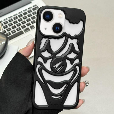 Oil Spraying Hollow Out Clown Heat Dissipation TPU Phone Case, For iPhone 13 Pro Max, For iPhone 13 Pro, For iPhone 13