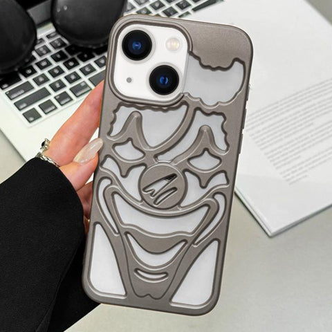 Oil Spraying Hollow Out Clown Heat Dissipation TPU Phone Case, For iPhone 13 Pro Max, For iPhone 13 Pro, For iPhone 13