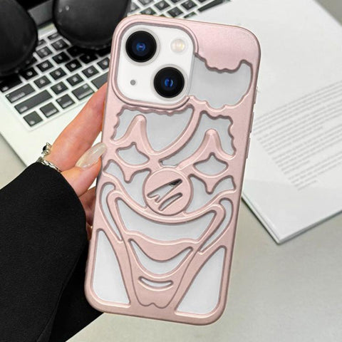 Oil Spraying Hollow Out Clown Heat Dissipation TPU Phone Case, For iPhone 13 Pro Max, For iPhone 13 Pro, For iPhone 13