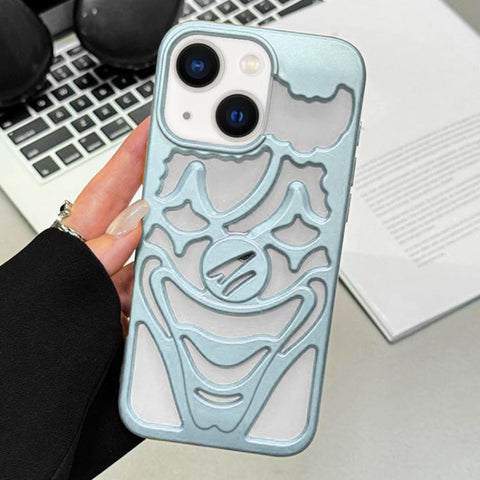 Oil Spraying Hollow Out Clown Heat Dissipation TPU Phone Case, For iPhone 13 Pro Max, For iPhone 13 Pro, For iPhone 13