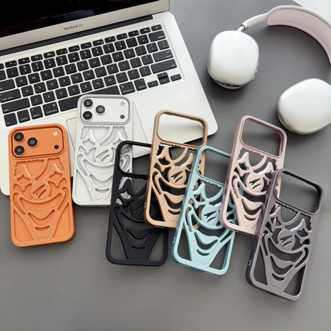 Oil Spraying Hollow Out Clown Heat Dissipation TPU Phone Case, For iPhone 13 Pro Max, For iPhone 13 Pro, For iPhone 13