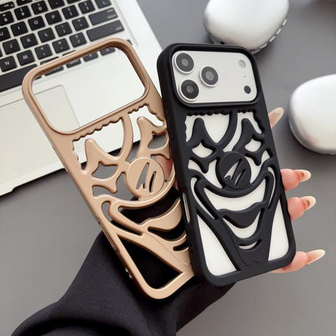 Oil Spraying Hollow Out Clown Heat Dissipation TPU Phone Case, For iPhone 13 Pro Max, For iPhone 13 Pro, For iPhone 13
