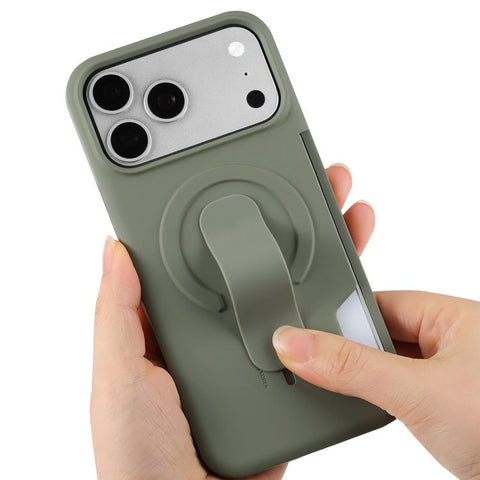 Skin Feel Holder Card Slot Magnetic Phone Case, For iPhone 18 Pro / 17 Pro, For iPhone 18 Pro Max / 17 Pro Max, For iPhone 17, For iPhone Air, For iPhone 16 Pro Max, For iPhone 16 Pro, For iPhone 16, For iPhone 15 Pro Max
