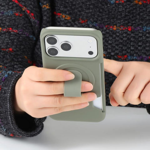 Skin Feel Holder Card Slot Magnetic Phone Case, For iPhone 18 Pro / 17 Pro, For iPhone 18 Pro Max / 17 Pro Max, For iPhone 17, For iPhone Air, For iPhone 16 Pro Max, For iPhone 16 Pro, For iPhone 16, For iPhone 15 Pro Max