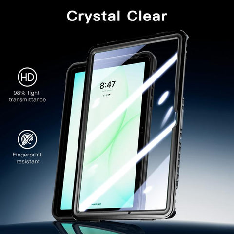 Powerful Sailor Metal Holder Hybrid Tablet Case with Strap & Glass Film, For Samsung Galaxy A11+, For Samsung Galaxy A9+