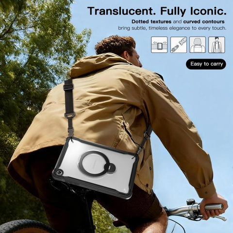 Powerful Sailor Metal Holder Hybrid Tablet Case with Strap & Glass Film, For Samsung Galaxy A11+, For Samsung Galaxy A9+