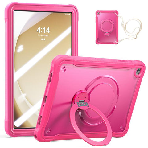 Powerful Sailor Metal Holder Hybrid Tablet Case with Strap & Glass Film, For Samsung Galaxy A11+, For Samsung Galaxy A9+