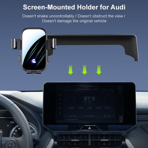 Car Screen Phone Holder Mount with Extension Arm, For Audi A4L 17-19 / Q5L 18-20 7 inch, For Audi A4L 17-19 / Q5L 18-20 8.3 inch, For Audi A4L 20-25 / Q5L / A5 21-25 10.1inch, For Audi A5L 2025, For Audi Q2L 18-24 7 inch