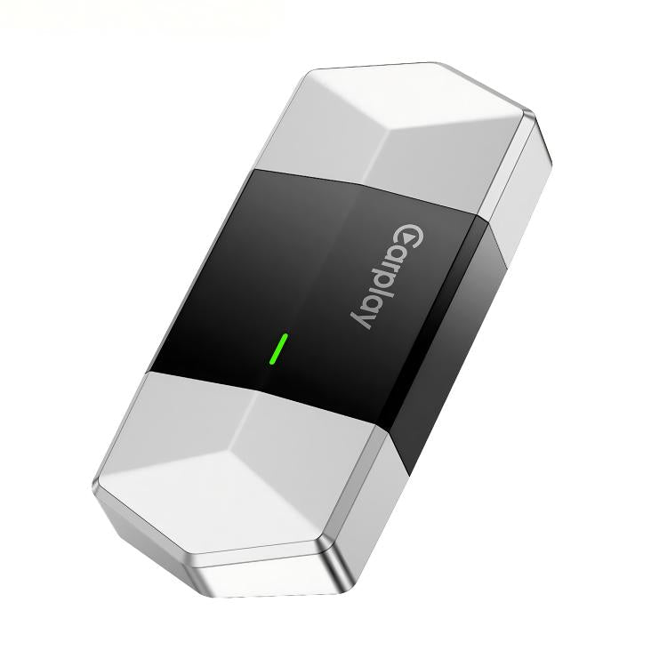 USB-A and USB-C / Type-C Dual Ports Wired to Wireless CarPlay / Android Auto Car Adapter