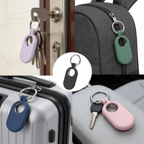 XDcase Full-Coverage Silicone Protective Case with Keychain, 1PC (Black), 1PC (Pink), 1PC (White), 1PC (Green), 1PC (Blue), 1PC (Purple), 1PC (Fluorescence)