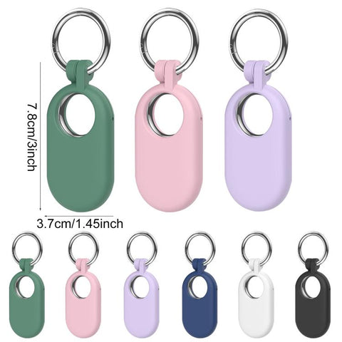 XDcase 4pcs Full-Coverage Silicone Protective Case with Keychain, 4PCS (Black White Green Pink), 4PCS (Black White Purple Blue)