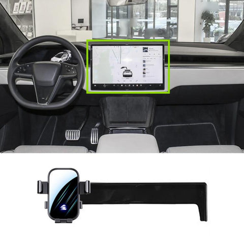 Car Screen Phone Holder Mount with Extension Arm, For Tesla Model 3 19-22 / Model Y 21-24 15 inch, For Tesla Model 3 / Model Y 23-25 15.4 inch, For Tesla Model X / Model S 23-24 17 inch