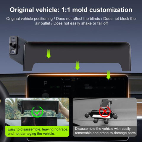 Car Screen Phone Holder Mount with Extension Arm, For Tesla Model 3 19-22 / Model Y 21-24 15 inch, For Tesla Model 3 / Model Y 23-25 15.4 inch, For Tesla Model X / Model S 23-24 17 inch